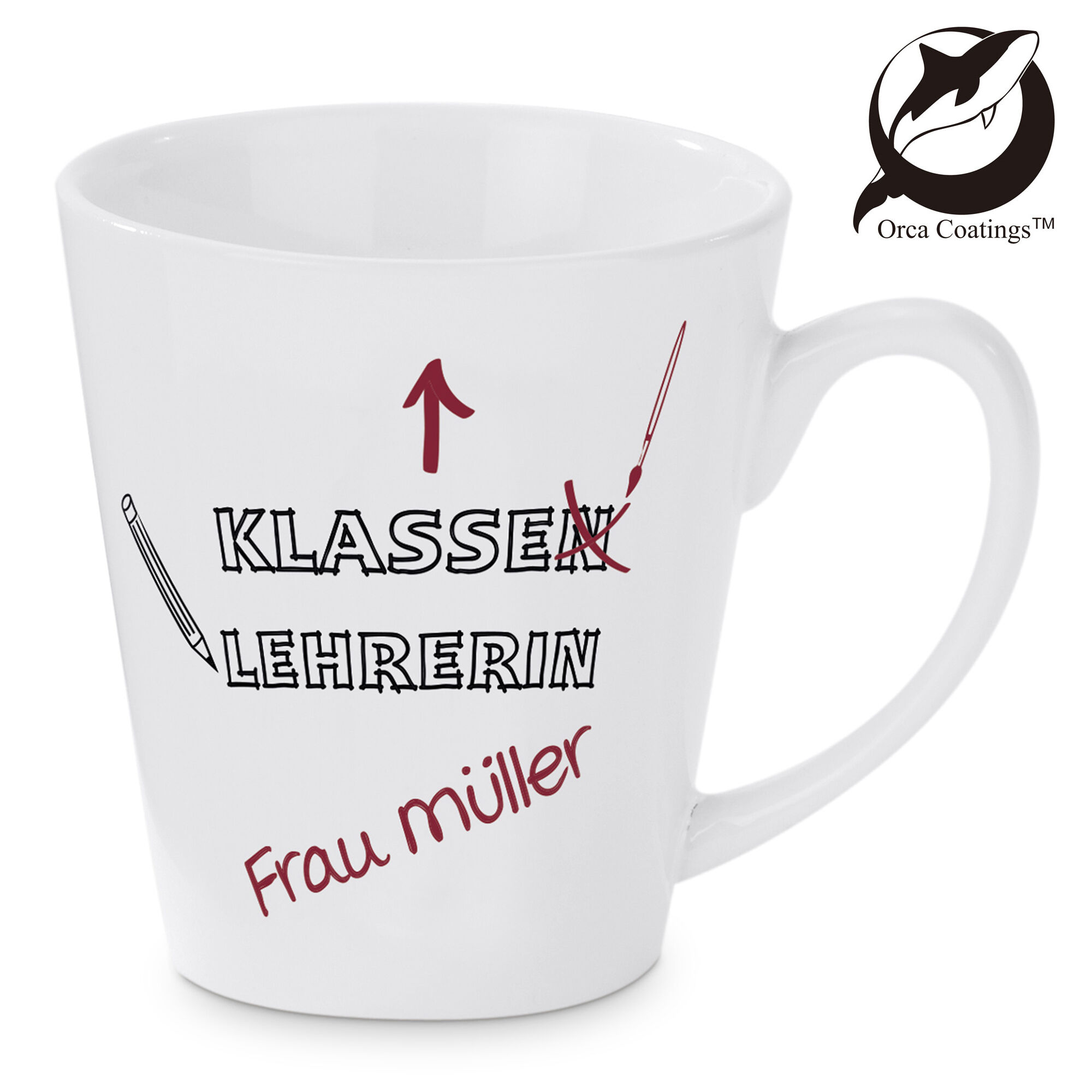 Konische Keramiktasse LATTE 12oz, Orca™ Coating
