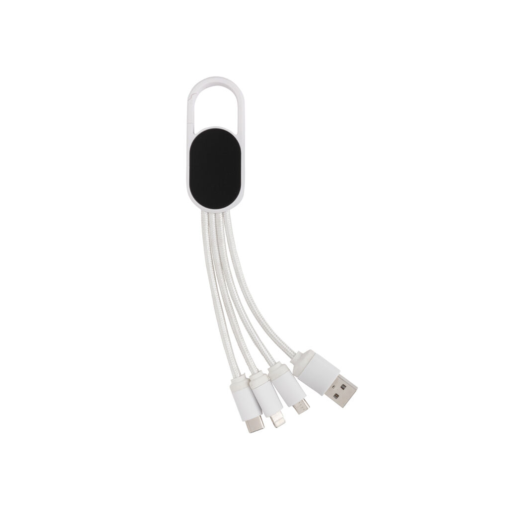 4-in-1 Kabel mit Karabiner-Clip