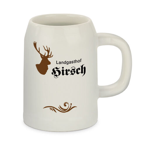 Bierkrug ohne Zinndeckel RADLER 500 ml