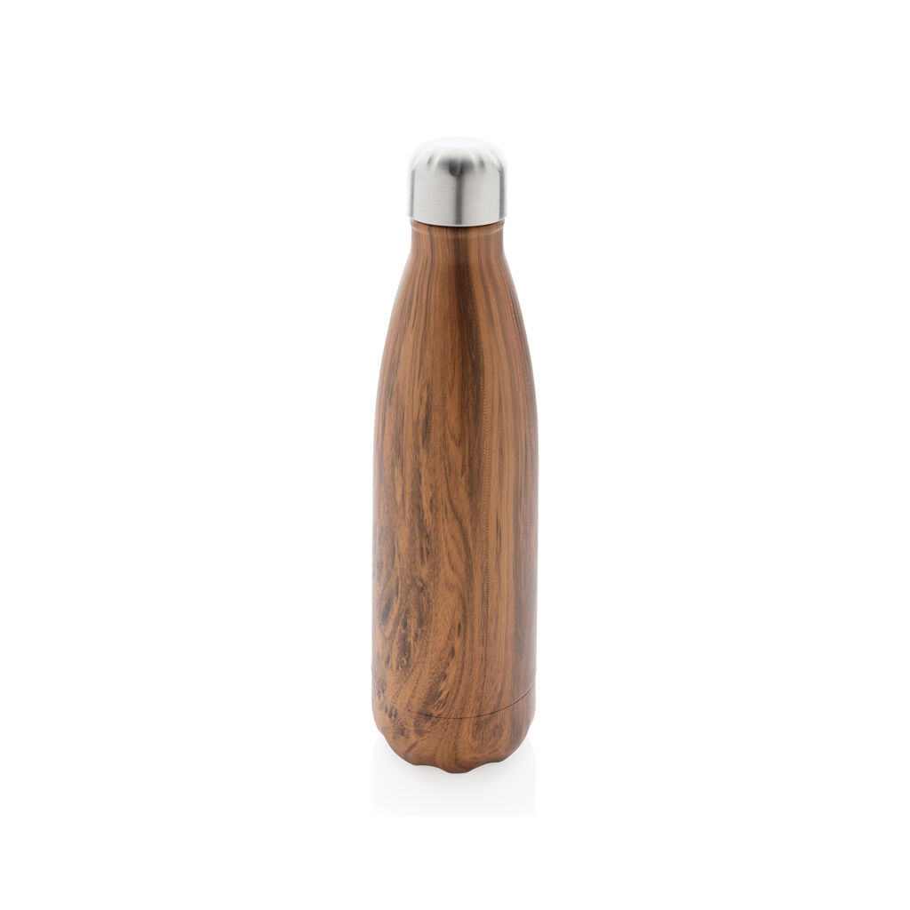 Vakuumisolierte Stainless Steel Flasche mit Holzoptik