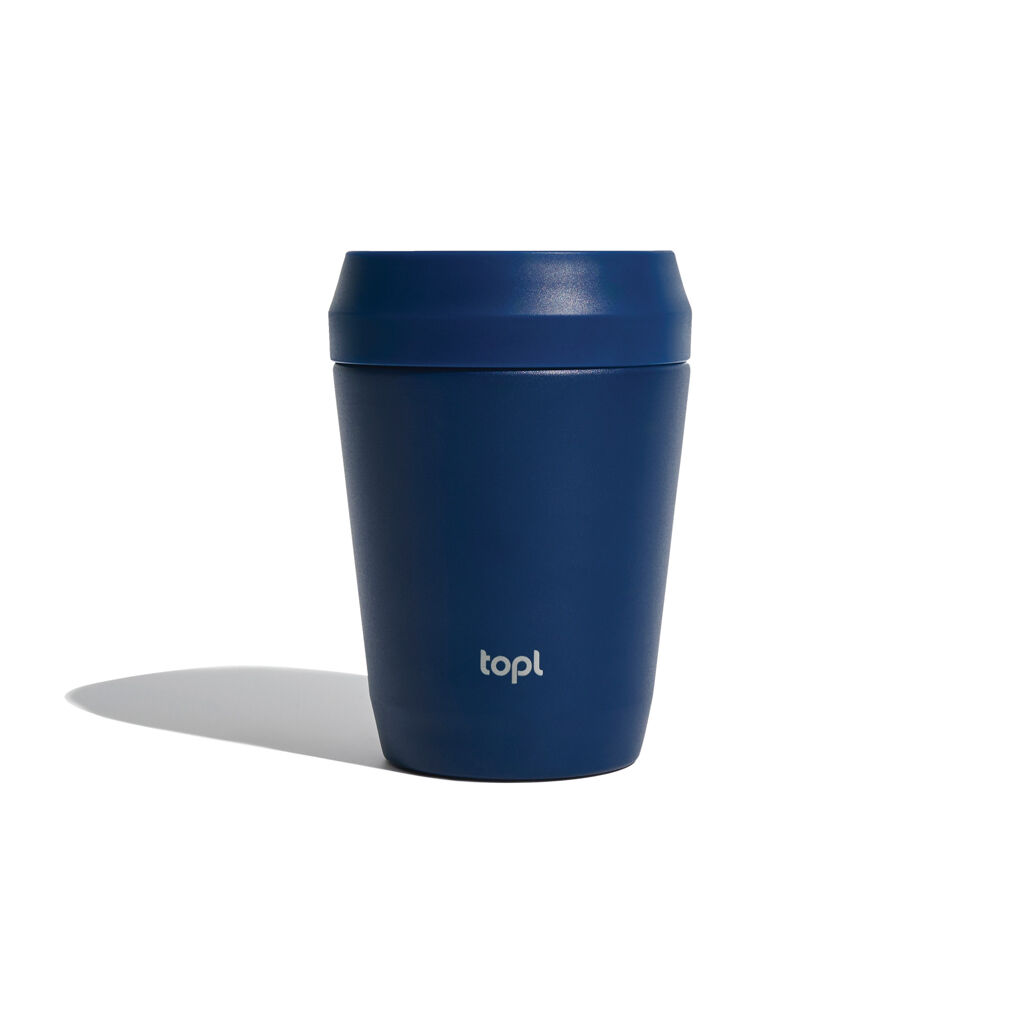 Topl-Trinkbecher aus rec. Stahl mit 360-Grad-Deckel 236ml