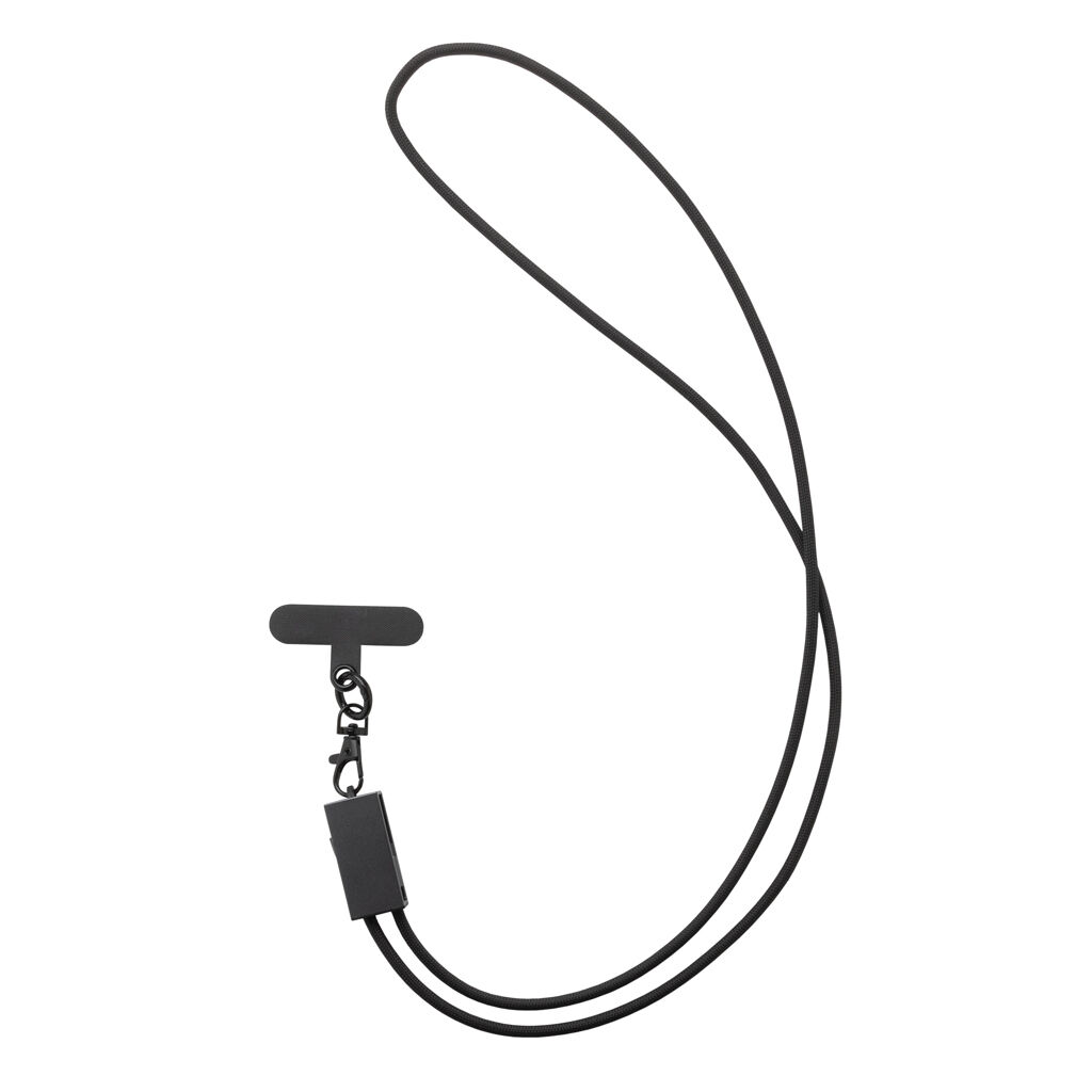 Terra 60Wduales Ladekabel aus RCS recyceltem PET mit Lanyard