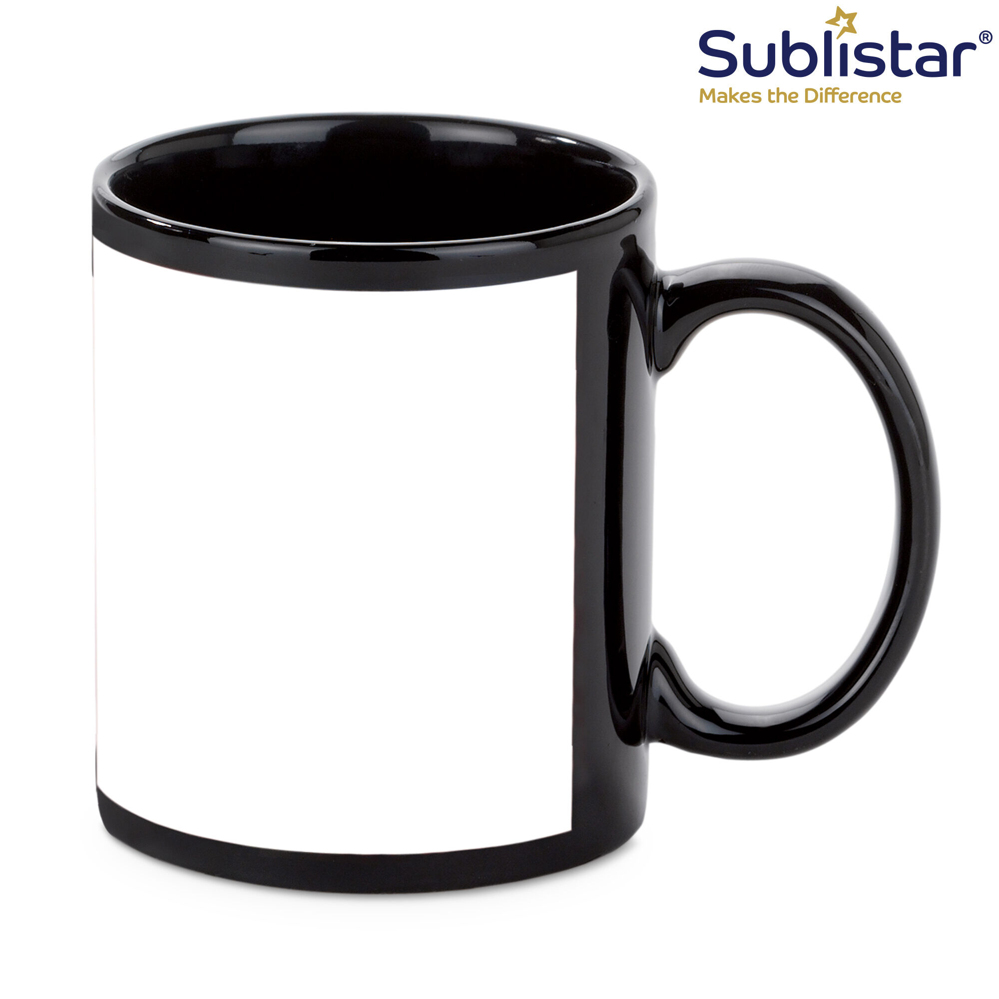 Schwarze Keramiktasse NORA, Sublistar®-Coating