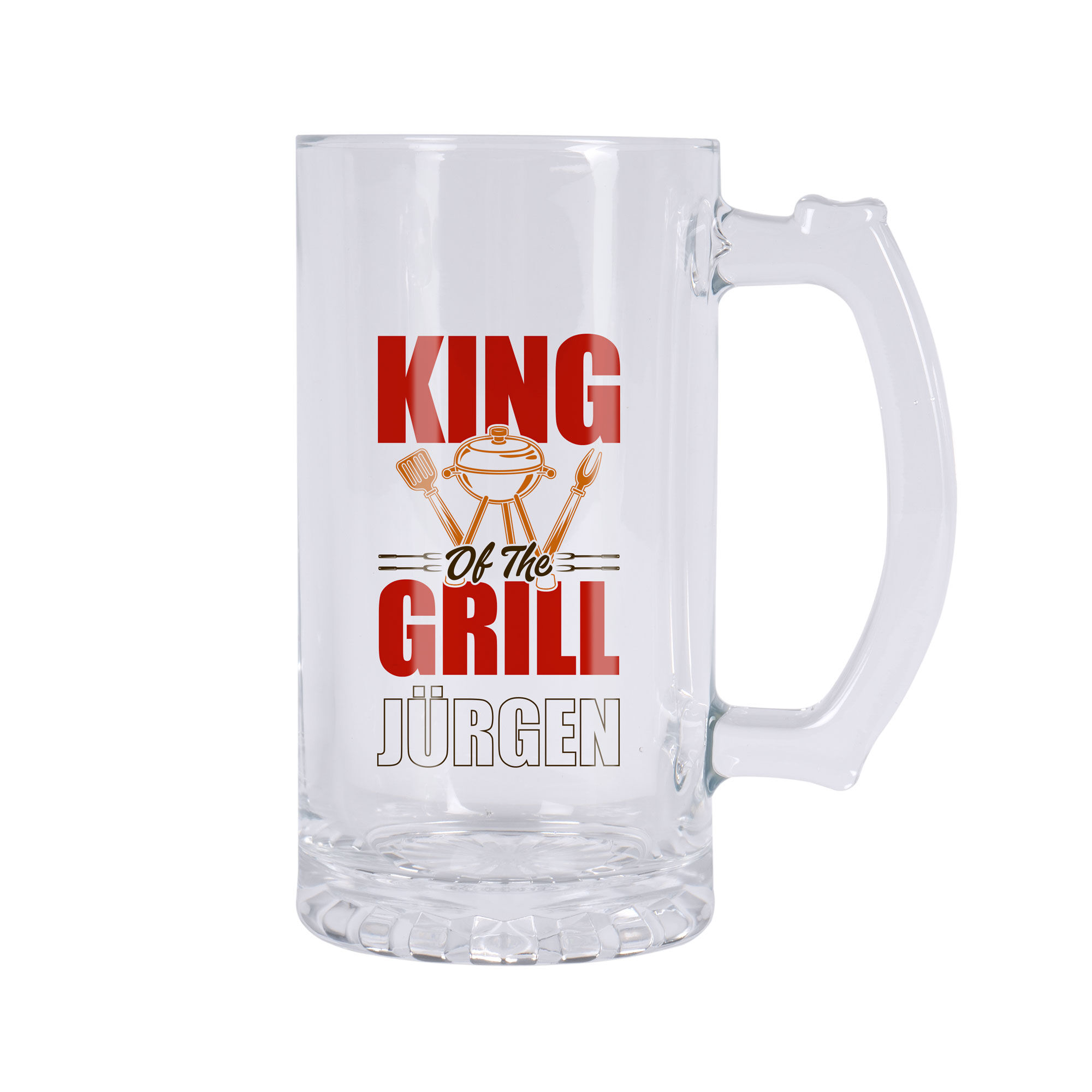 Glasbierkrug 16oz, klar, Orca™ Coating